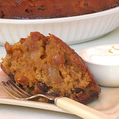 Apple and Pear Bake with Raisins