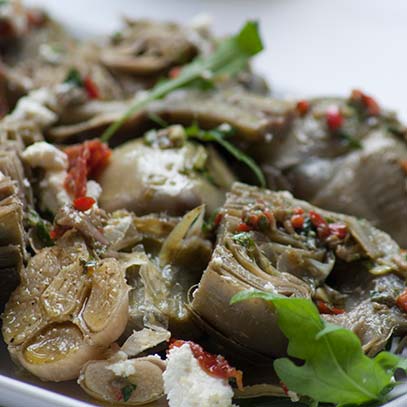 Artichoke Salad with Salsa Verde