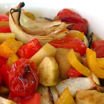 Baked Vegetables with Apple and Balsamic