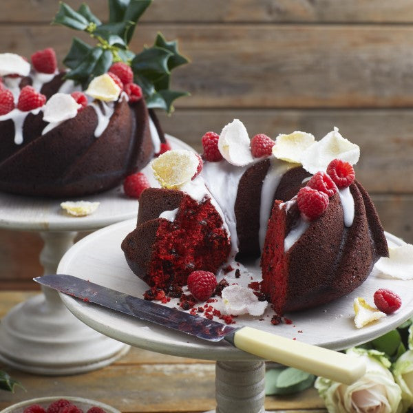 Fruity Red Velvet Christmas Cake