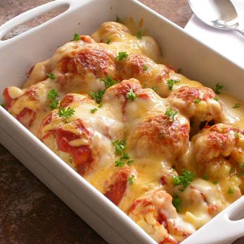 Cauliflower with Two Sauces