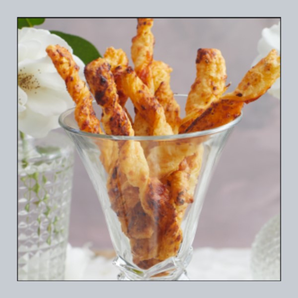 Cheese Straws with Tomato Pesto