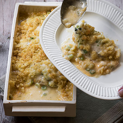 Chicken Breasts with Cheese and Spring Onions