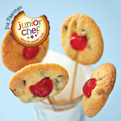 Chocolate Chip Lollipops with Cherries