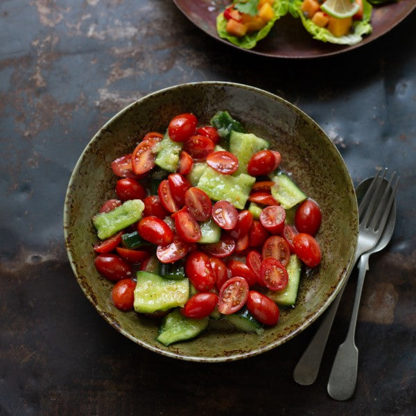 Crushed Cucumber and Baby Tomato Sambal