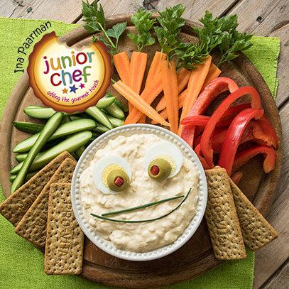 Egg and Cheese Dip with Vegetable Sticks