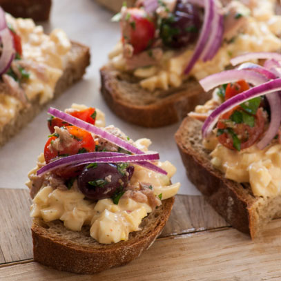 Egg and Tuna on Rye