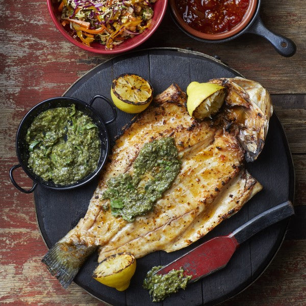 Fish Braai with Green Sauce