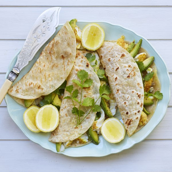 Masala Fish in Buttered Roti