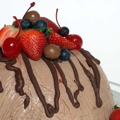Frozen Chocolate Malt Bombé