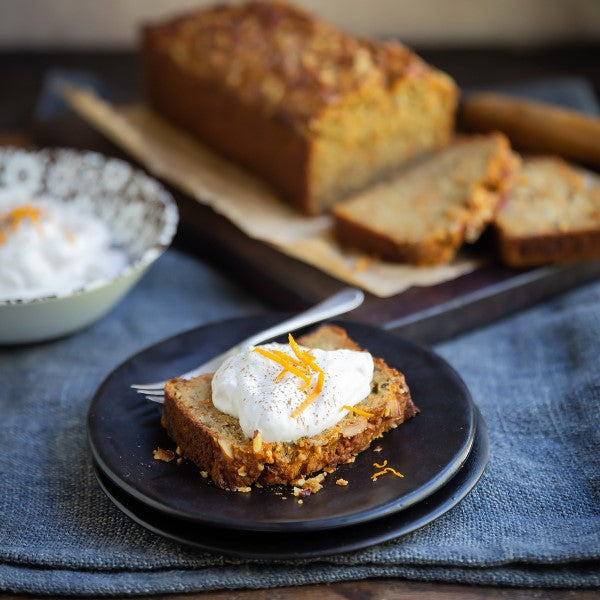 Carrot and Banana Loaf with Citrus Cream