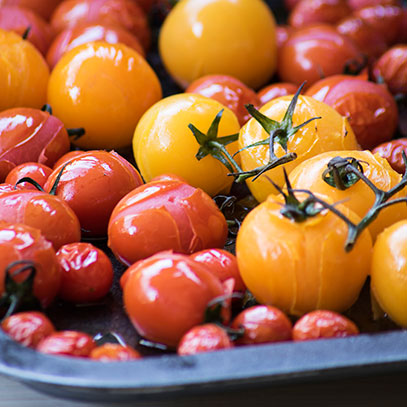 Oven Roast Cherry Tomatoes