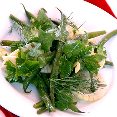 Parsley, Fennel and Bean Salad Dressed with Balsamic Vinaigrette
