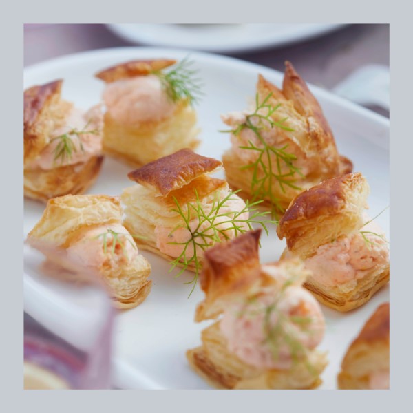 Pastry Squares with Salmon and Fennel