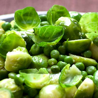 Peas and Brussel Sprouts