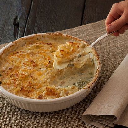 Potato Gratin with Spring Onions