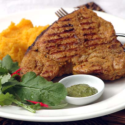Pork Chops with Mixed Mash