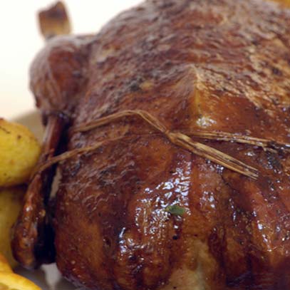 Roast Duck with Sticky Orange Sauce