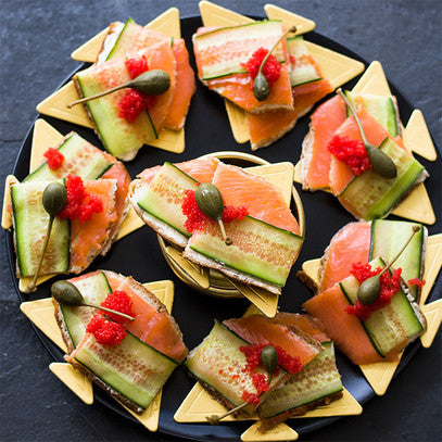 Salmon and Cucumber on Rye