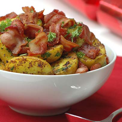 Sautéed Baby Potatoes with Bacon