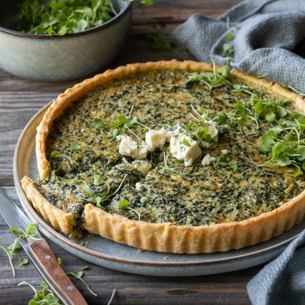 Blue Cheese and Spinach Quiche