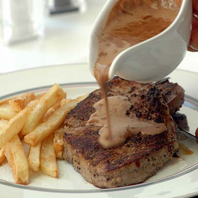 Steak with Red Wine Sauce