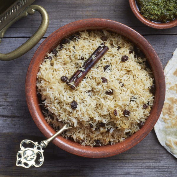 Sweet Yellow Rice with Raisins