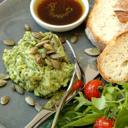 Baby Marrow Spread with Basil