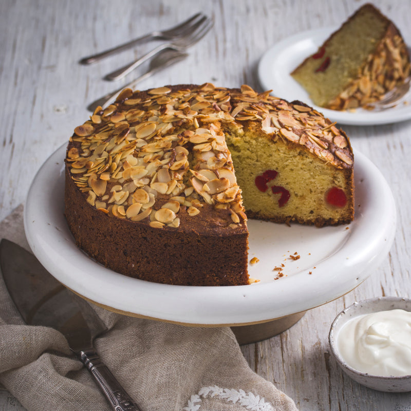 Cherry and Almond Buttermilk Cake