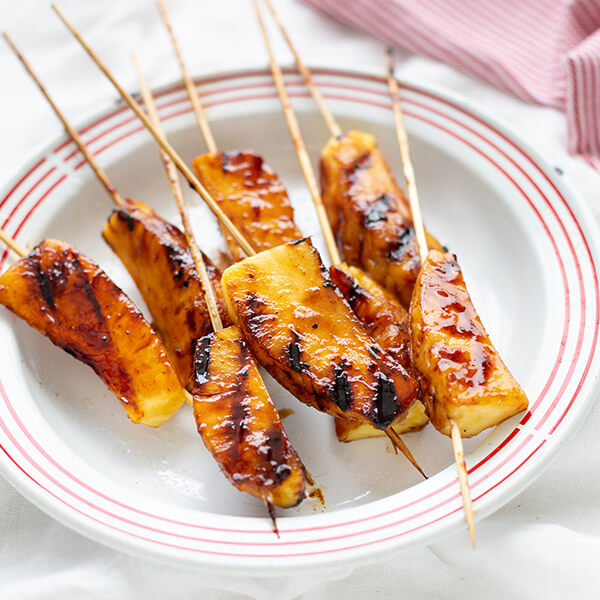 Grilled Pineapple Skewers with Chipotle Glaze
