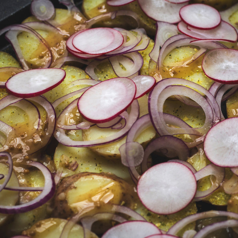 Potato Salad with Radishes and Mustard Dressing