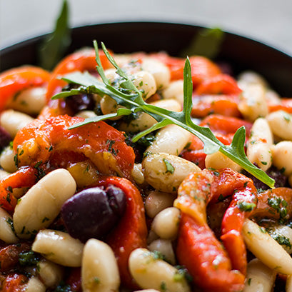 Roasted Bell Pepper and White Bean Salad