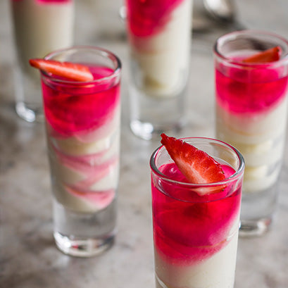 Individual Strawberry Cheesecake Desserts