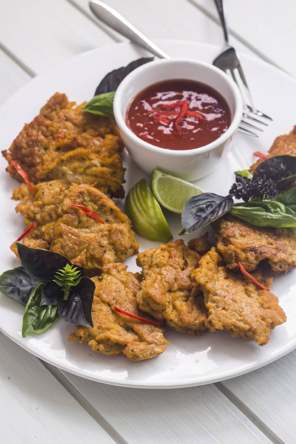 Thai Fish Fritters with Chilli Chutney