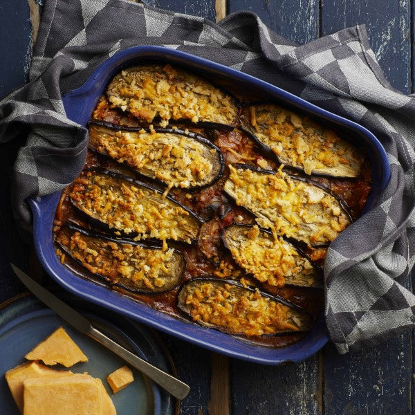 Aubergine Bake with Spaghetti