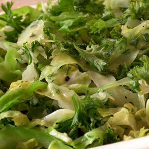 Baby Cabbage Ribbons with Parsley