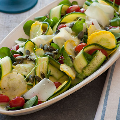 Baby Marrow and Patty Pan Salad