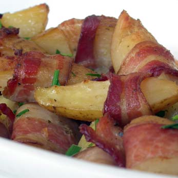 Bacon wrapped Potato Wedges