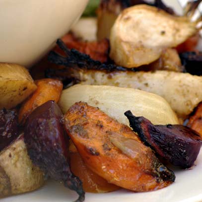 Balsamic Roasted Root Vegetables