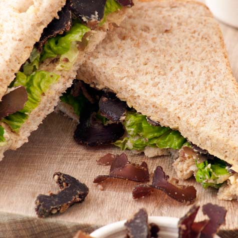 Biltong Sandwiches with Beefy Butter