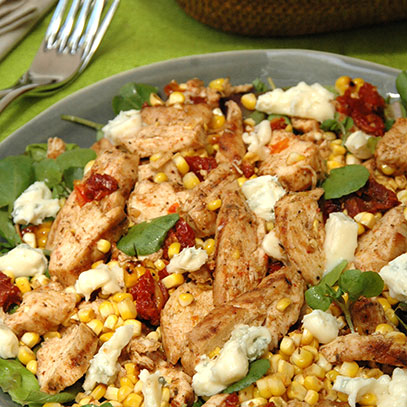 Cajun Chicken and Grilled Corn Salad