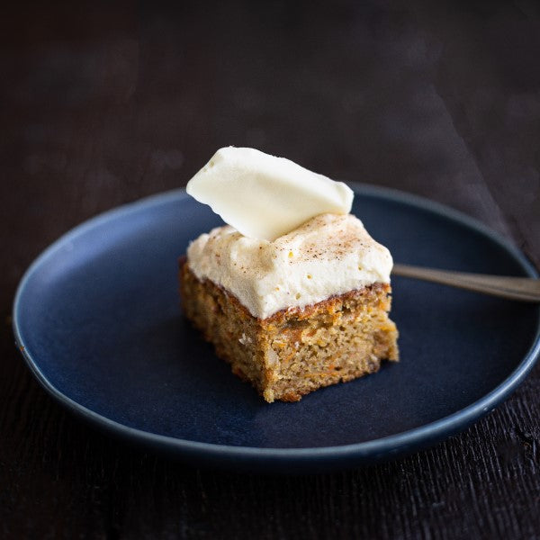 Carrot Cake with Ginger and White Chocolate Shards