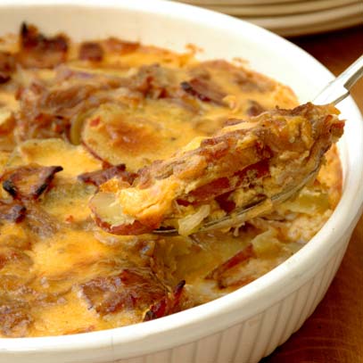Cheesy Sweet Potato Bake