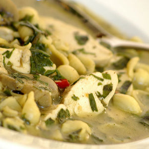 Chicken and Mushroom Broth Thai Style