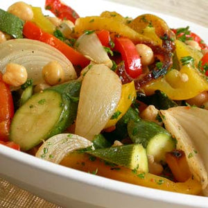 Chickpeas with Roasted Vegetables