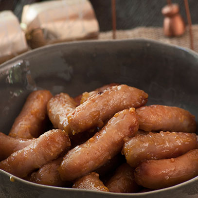 Chipolata Sausages with Honey Mustard Glaze