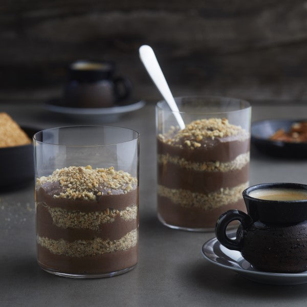 Chocolate Mousse with Pecan Crumble