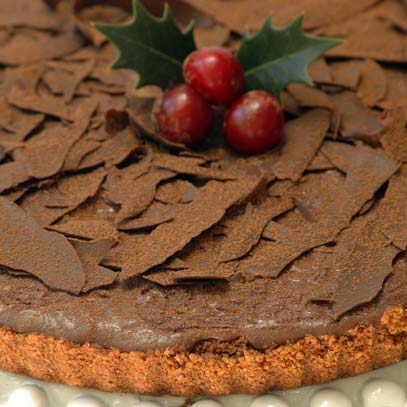 Chocolate Amarula Tart with Chocolate Shards