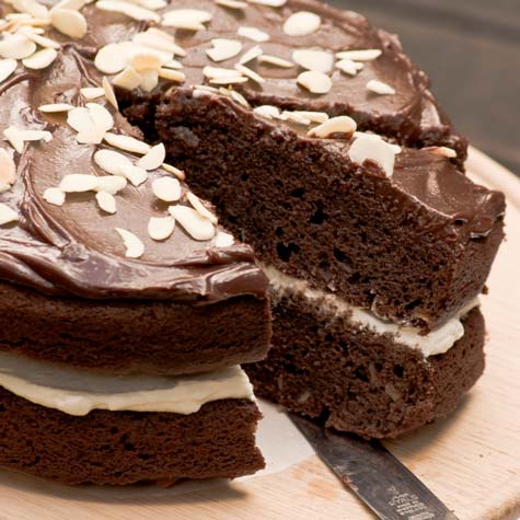 Chocolate Pear Cake with Chilli Ganache