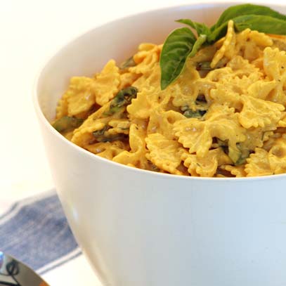 Curried Pasta Salad with Basil